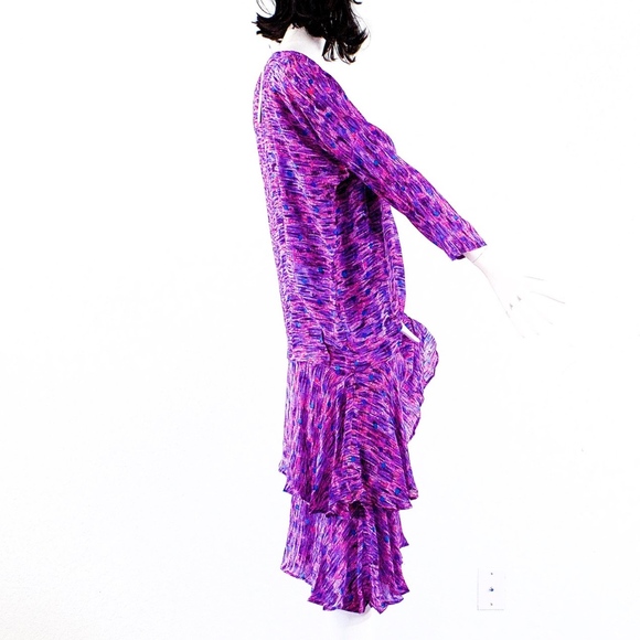 VTG 80's Chez Zvanni India SILK Dress - Picture 4 of 6